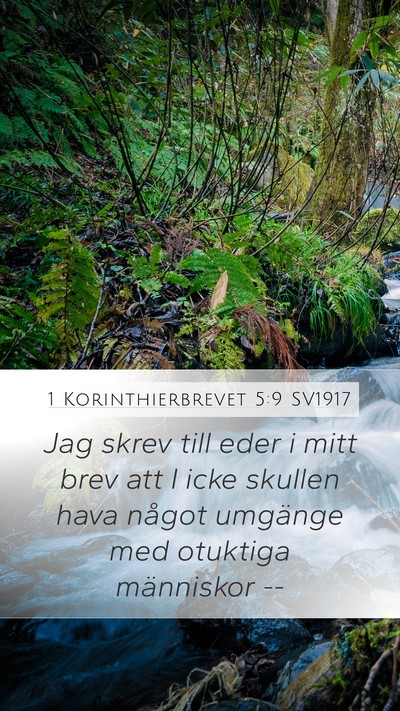 1 Korinthierbrevet 5:9 SV1917 Bible Verse Image