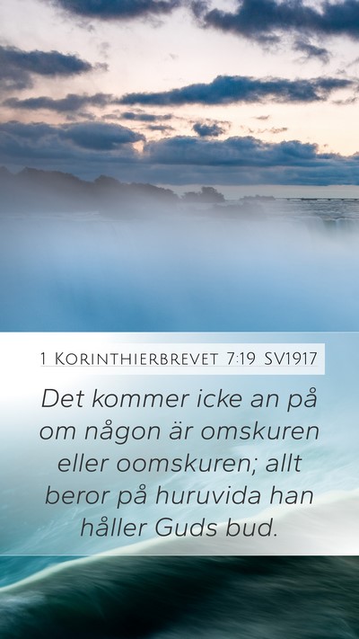 1 Korinthierbrevet 7:19 SV1917 Bible Verse Image