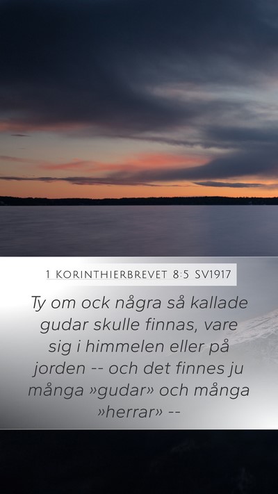 1 Korinthierbrevet 8:5 SV1917 Bible Verse Image