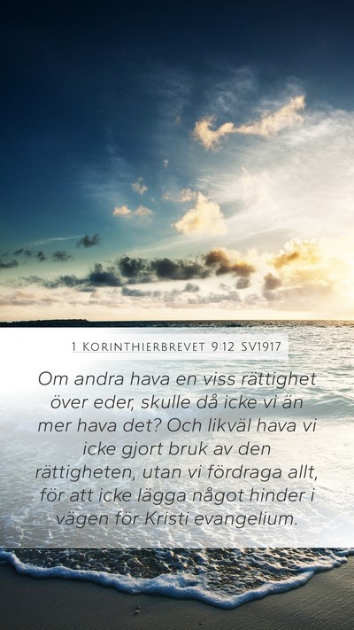 1 Korinthierbrevet 9:12 SV1917 Bible Verse Image