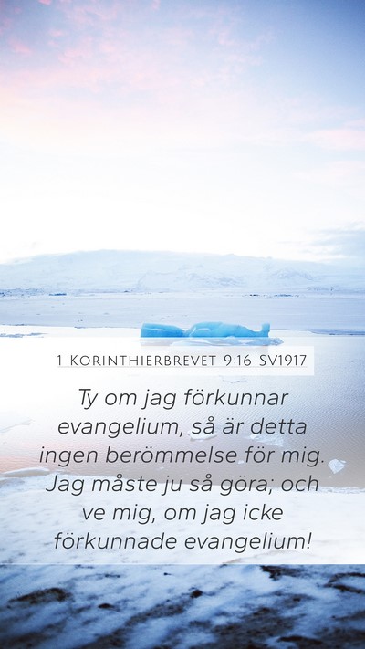1 Korinthierbrevet 9:16 SV1917 Bible Verse Image
