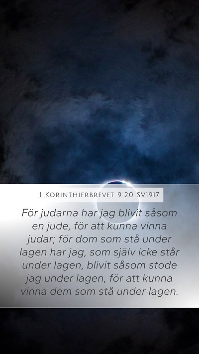 1 Korinthierbrevet 9:20 SV1917 Bible Verse Image
