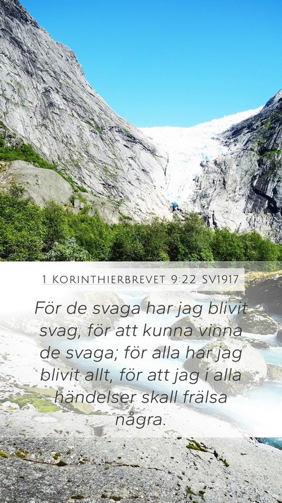 1 Korinthierbrevet 9:22 SV1917 Bible Verse Image