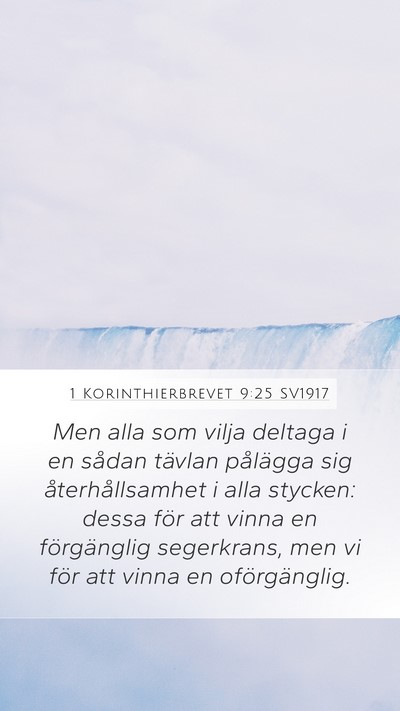 1 Korinthierbrevet 9:25 SV1917 Bible Verse Image