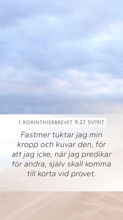 1 Korinthierbrevet 9:27 SV1917 Bible Verse Image