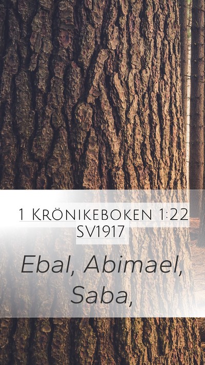 1 Krönikeboken 1:22 SV1917 Mobile Phone Wallpaper - Ebal, Abimael, - Mobile Bible Verse Wallpaper