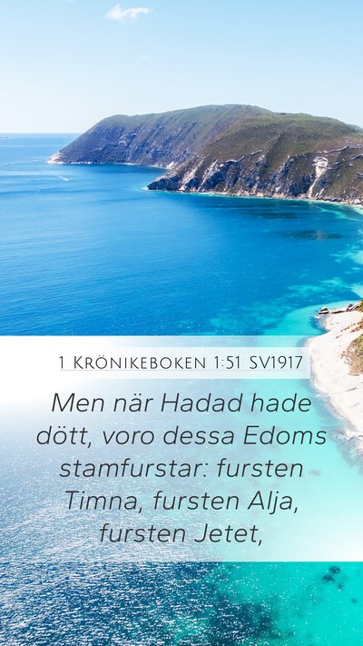 1 Krönikeboken 1:51 SV1917 Bible Verse Image