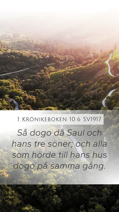1 Krönikeboken 10:6 SV1917 Bible Verse Image