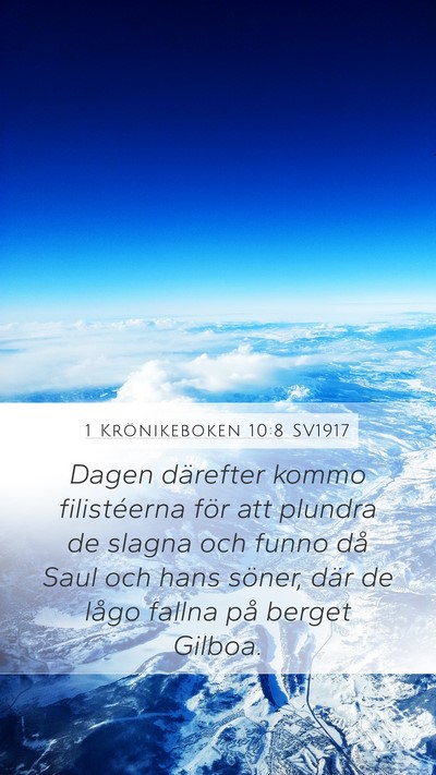 1 Krönikeboken 10:8 SV1917 Bible Verse Image
