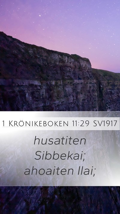 1 Krönikeboken 11:29 SV1917 Bible Verse Image