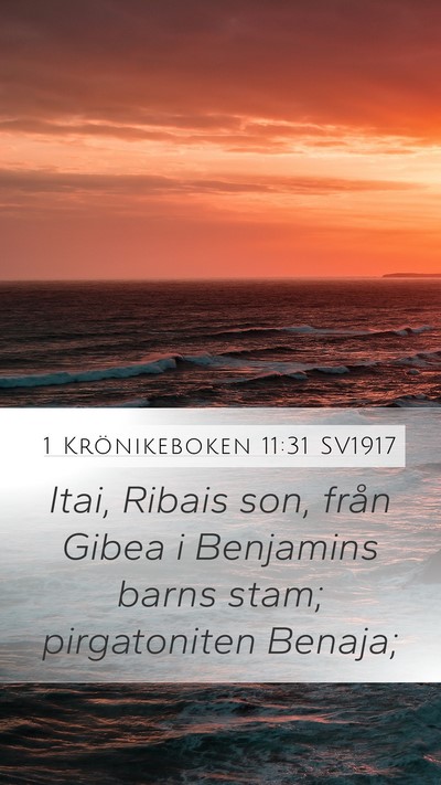 1 Krönikeboken 11:31 SV1917 Bible Verse Image