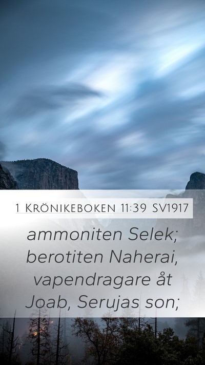 1 Krönikeboken 11:39 SV1917 Bible Verse Image