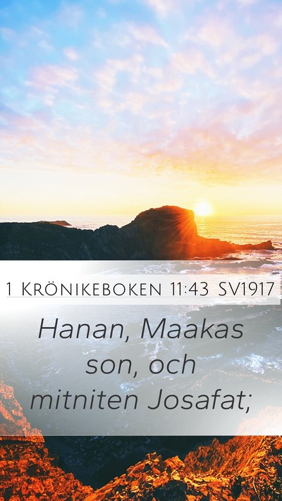 1 Krönikeboken 11:43 SV1917 Mobile Phone Wallpaper - Hanan, Maakas son, och mitniten - Mobile Bible Verse Wallpaper