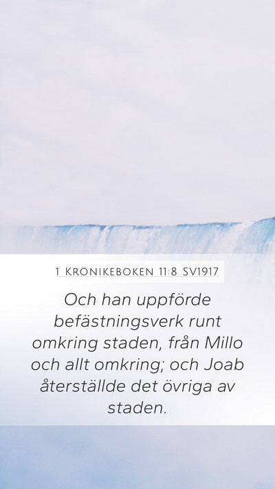 1 Krönikeboken 11:8 SV1917 Bible Verse Image