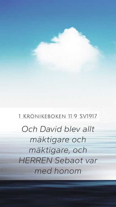 1 Krönikeboken 11:9 SV1917 Bible Verse Image