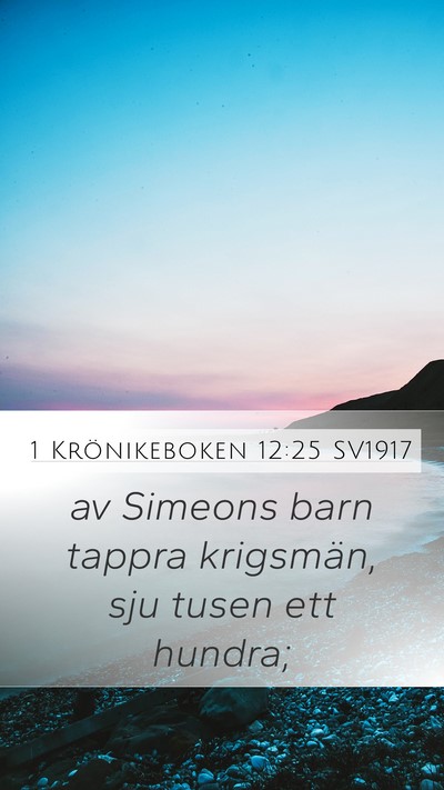 1 Krönikeboken 12:25 SV1917 Bible Verse Image
