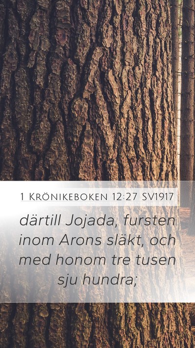 1 Krönikeboken 12:27 SV1917 Bible Verse Image