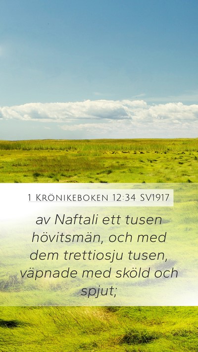 1 Krönikeboken 12:34 SV1917 Bible Verse Image