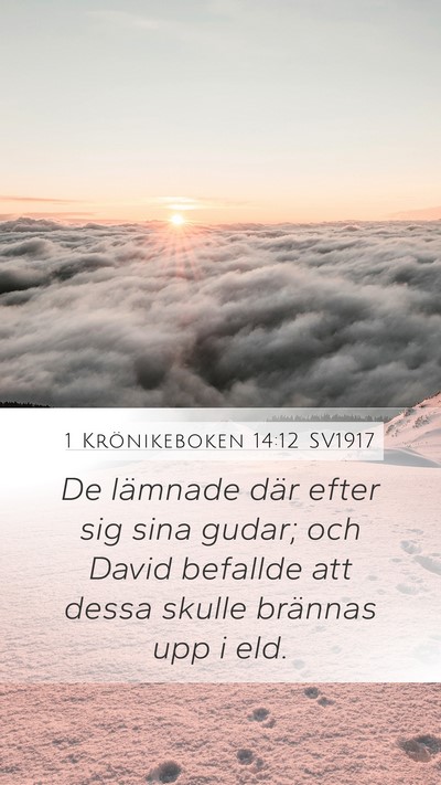 1 Krönikeboken 14:12 SV1917 Bible Verse Image