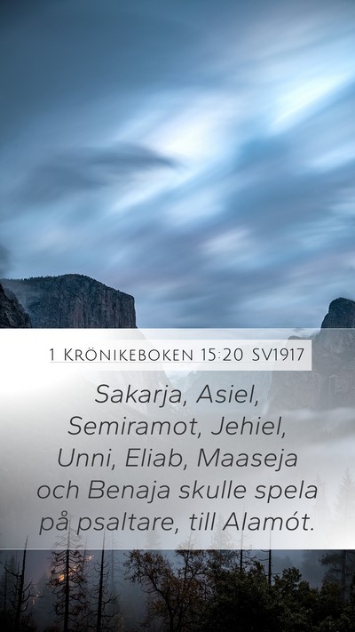 1 Krönikeboken 15:20 SV1917 Bible Verse Image