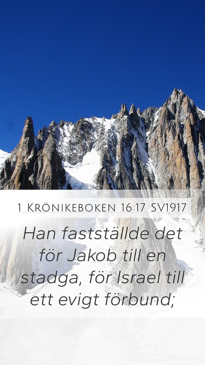 1 Krönikeboken 16:17 SV1917 Bible Verse Image