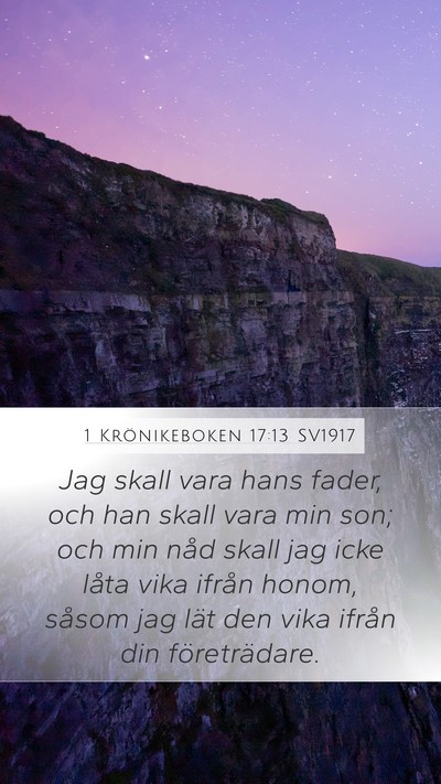 1 Krönikeboken 17:13 SV1917 Bible Verse Image