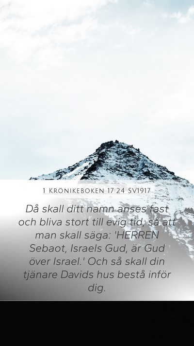 1 Krönikeboken 17:24 SV1917 Bible Verse Image
