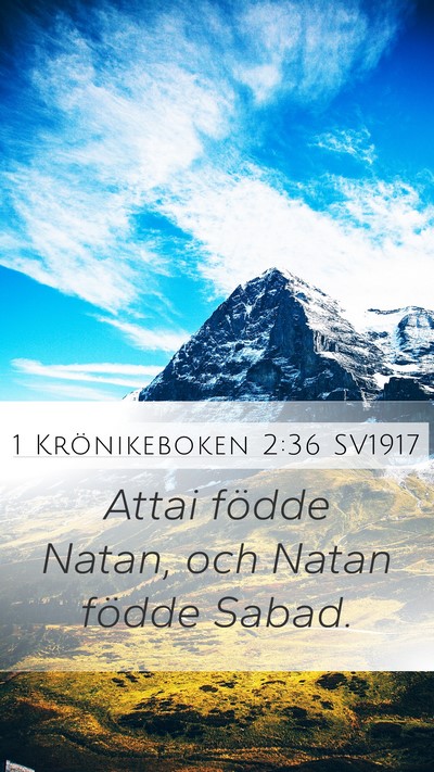 1 Krönikeboken 2:36 SV1917 Bible Verse Image
