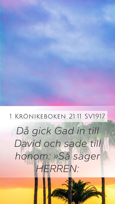 1 Krönikeboken 21:11 SV1917 Bible Verse Image