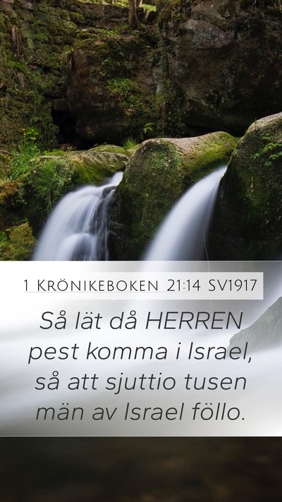1 Krönikeboken 21:14 SV1917 Bible Verse Image