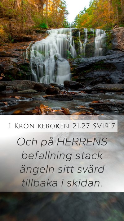 1 Krönikeboken 21:27 SV1917 Bible Verse Image