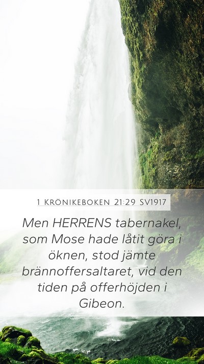 1 Krönikeboken 21:29 SV1917 Bible Verse Image