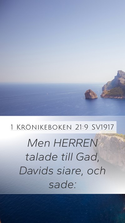 1 Krönikeboken 21:9 SV1917 Bible Verse Image
