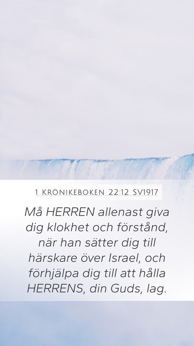 1 Krönikeboken 22:12 SV1917 Bible Verse Image