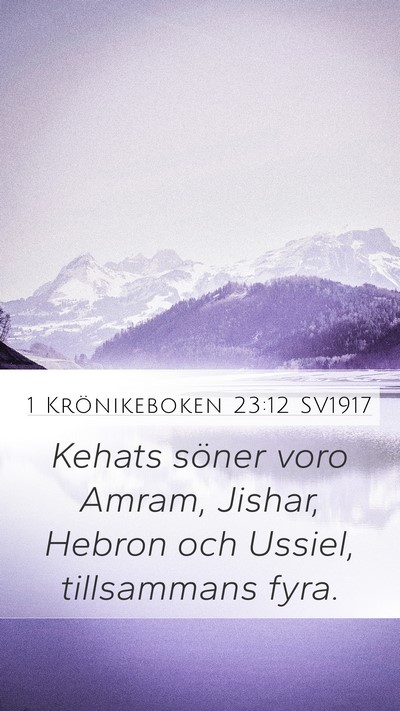 1 Krönikeboken 23:12 SV1917 Bible Verse Image