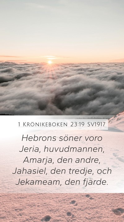 1 Krönikeboken 23:19 SV1917 Bible Verse Image