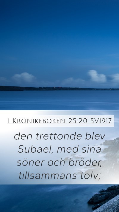 1 Krönikeboken 25:20 SV1917 Bible Verse Image