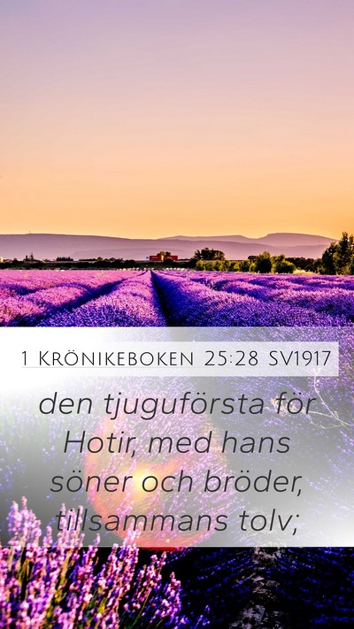 1 Krönikeboken 25:28 SV1917 Bible Verse Image