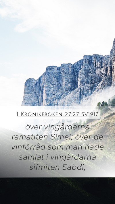 1 Krönikeboken 27:27 SV1917 Bible Verse Image
