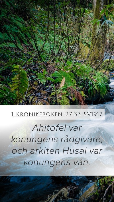 1 Krönikeboken 27:33 SV1917 Bible Verse Image