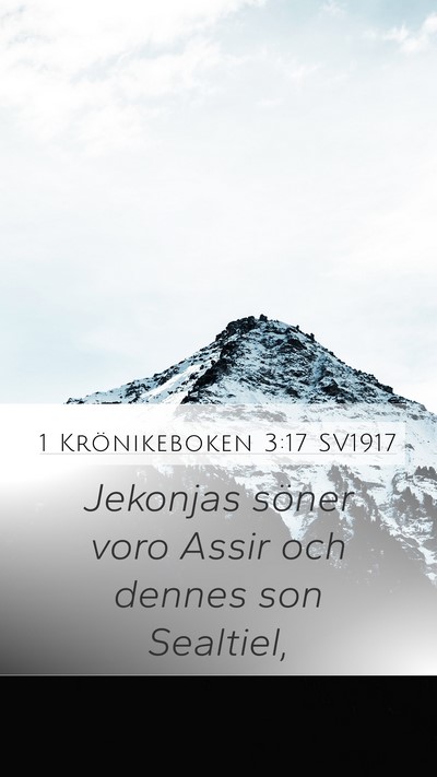 1 Krönikeboken 3:17 SV1917 Bible Verse Image