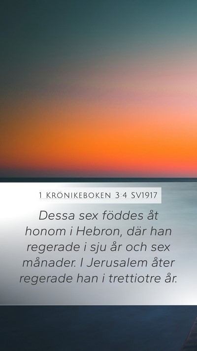 1 Krönikeboken 3:4 SV1917 Bible Verse Image