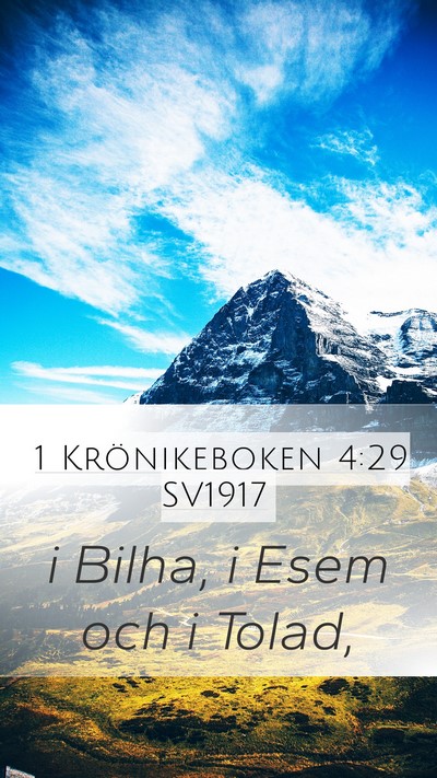 1 Krönikeboken 4:29 SV1917 Bible Verse Image