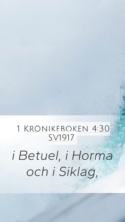 1 Krönikeboken 4:30 SV1917 Bible Verse Image
