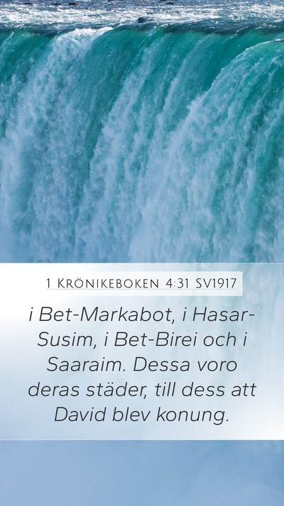 1 Krönikeboken 4:31 SV1917 Bible Verse Image