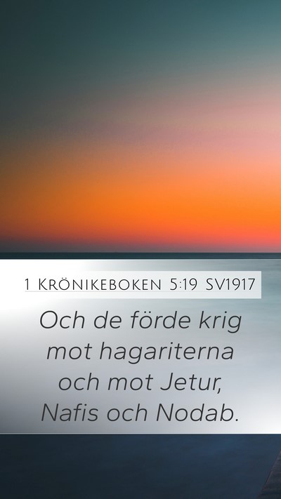 1 Krönikeboken 5:19 SV1917 Bible Verse Image