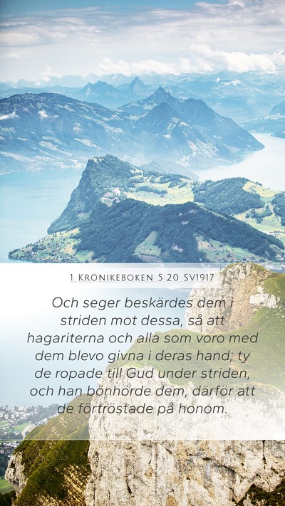 1 Krönikeboken 5:20 SV1917 Bible Verse Image