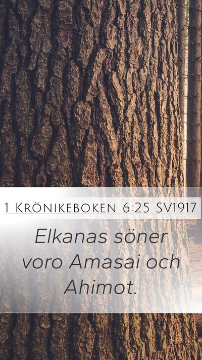 1 Krönikeboken 6:25 SV1917 Bible Verse Image