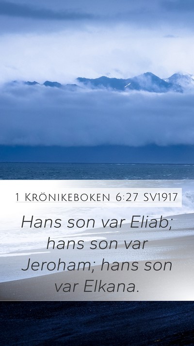 1 Krönikeboken 6:27 SV1917 Bible Verse Image