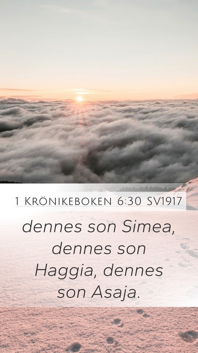 1 Krönikeboken 6:30 SV1917 Bible Verse Image